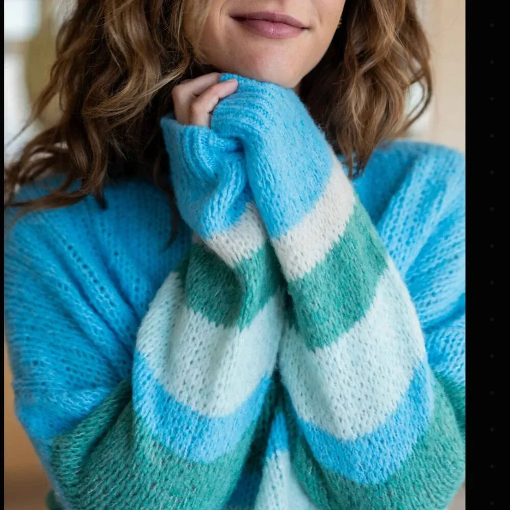 MerSea - Pisa Stripe Sweater - Blueprint/Green - Picture 5 of 5